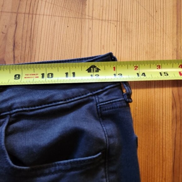 American Eagle AEO Black Hi-Rise Jeggings Ripped High Waisted Stretchy Skinny - Picture 10 of 11